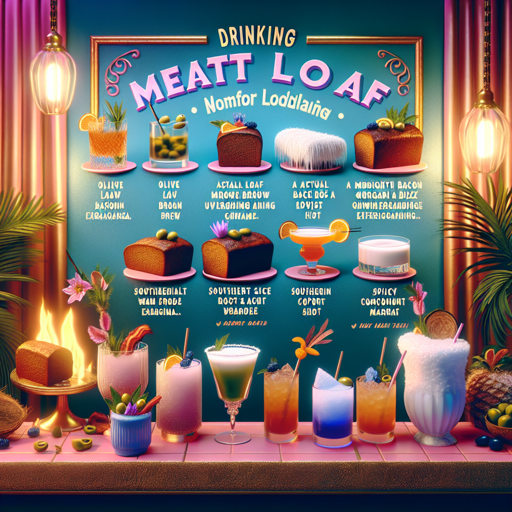 Comfort Foodies party cocktail menu