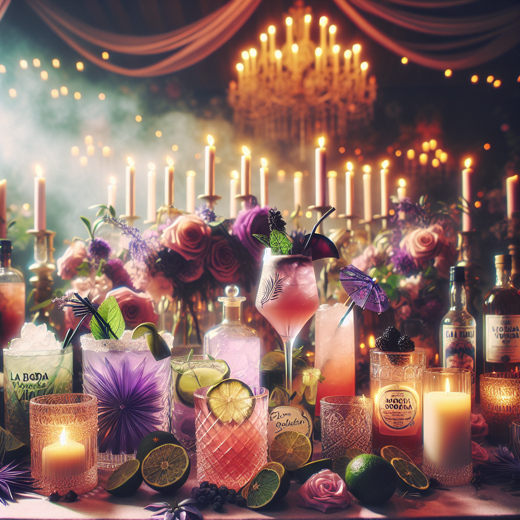 Wedding party cocktail menu