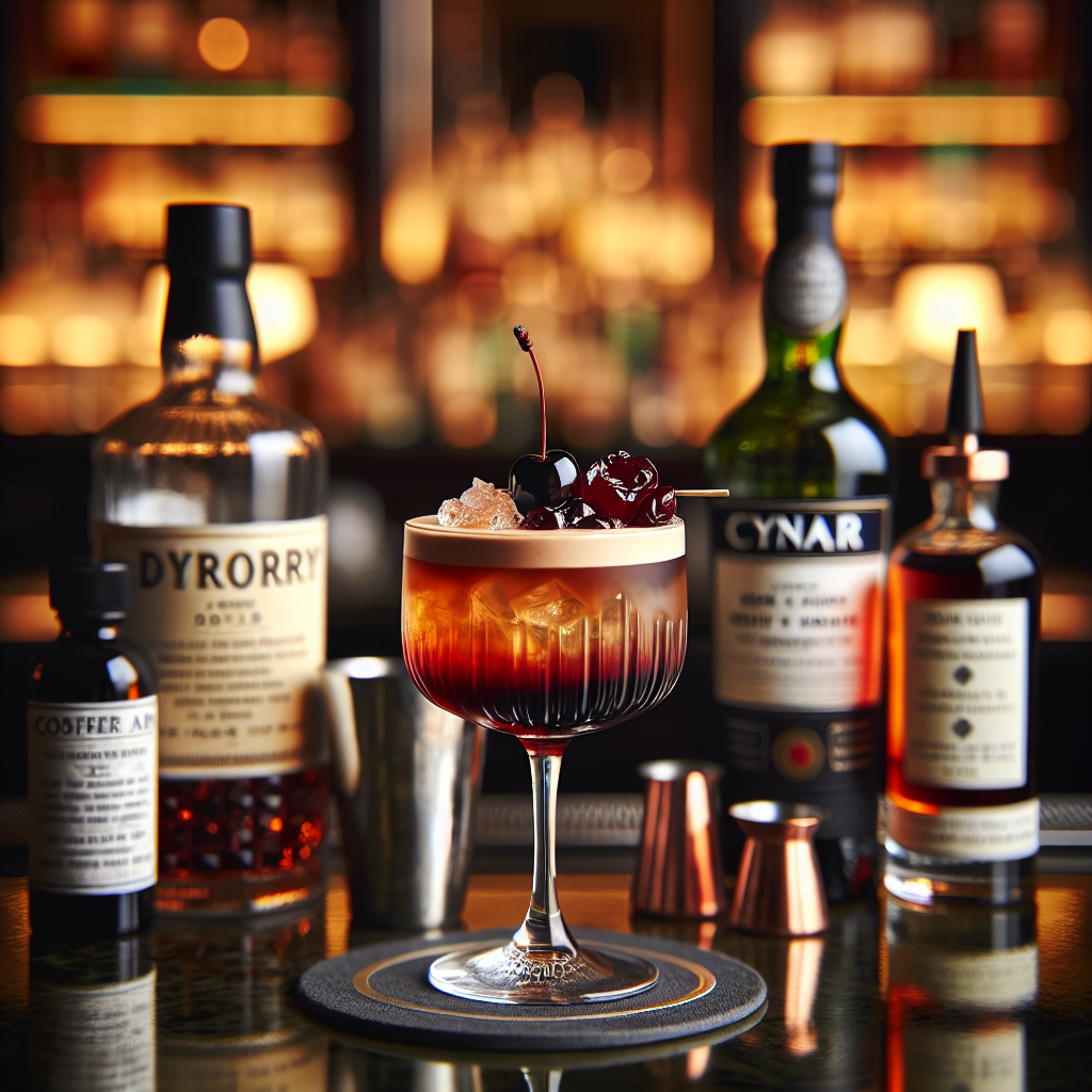Black Ruby Reflection, Complex cocktail with dark rum, coffee liqueur ...