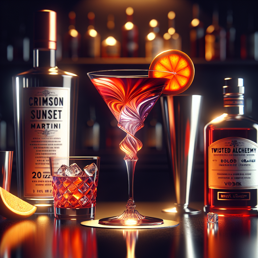 Crimson Sunset Martini