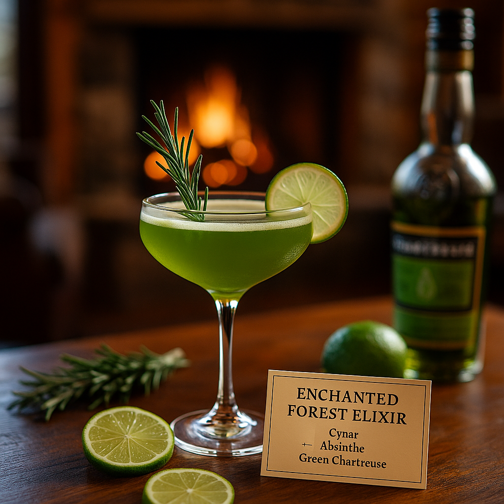 Enchanted Forest Elixir, Bold, earthy cocktail with Cynar and absinthe ...
