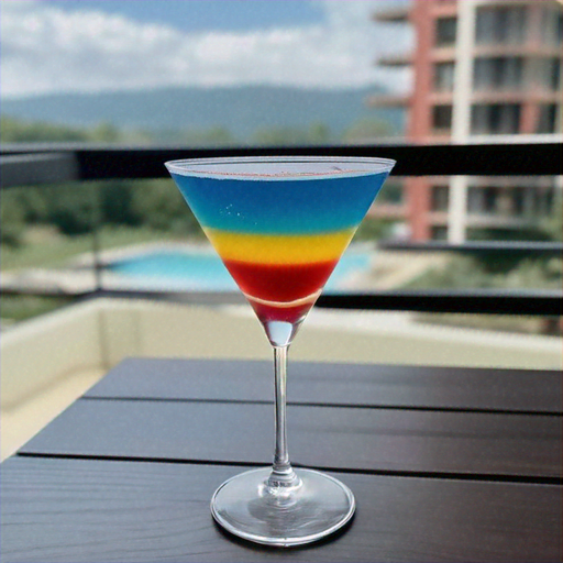 シーグラスアート『 Christmas Cocktail.。.:*☆』 Firework Martini, Vibrant multi-layered cocktail with a