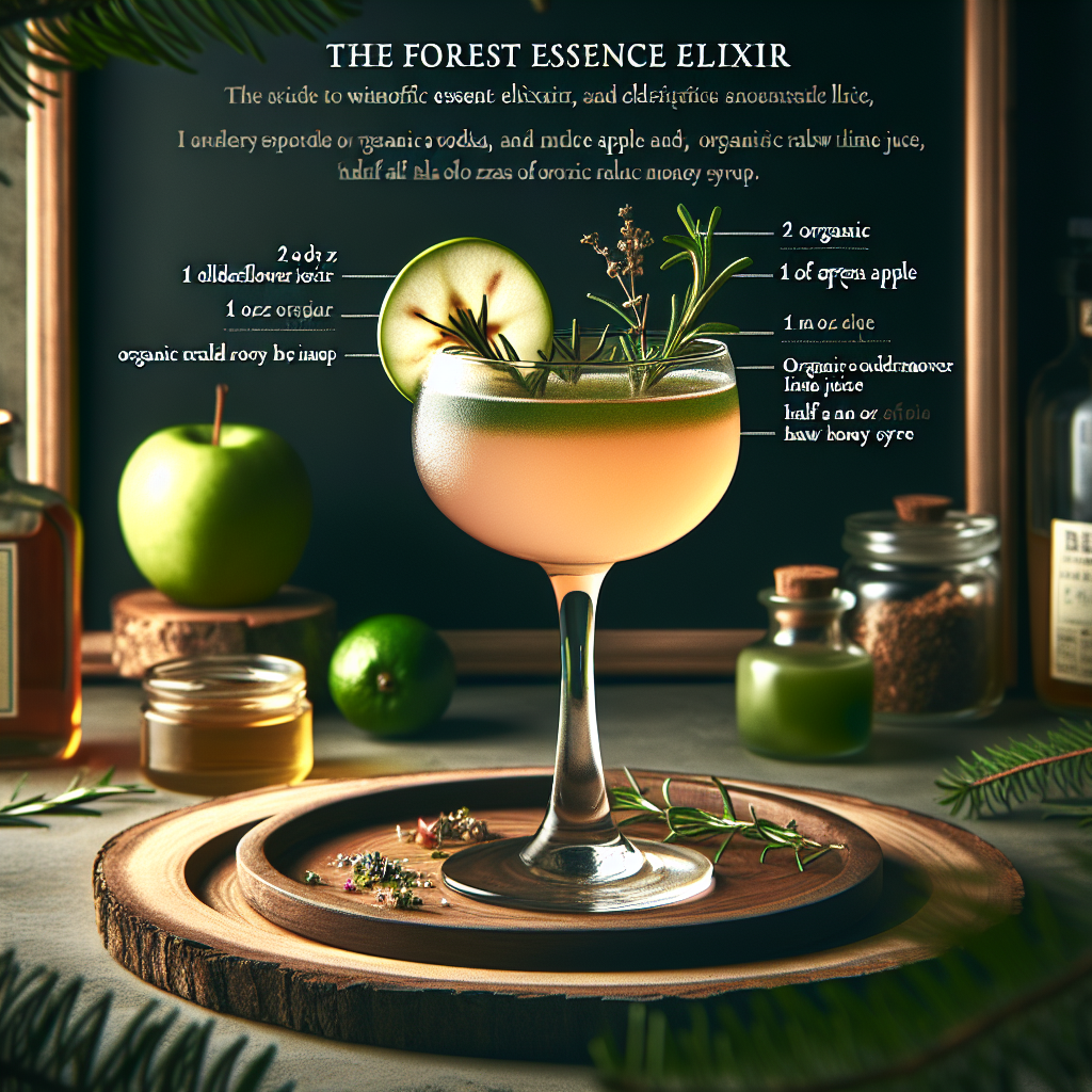 Elixir Infused Forest Essence Elixir, Enchanting forest elixir with organic spirits ...