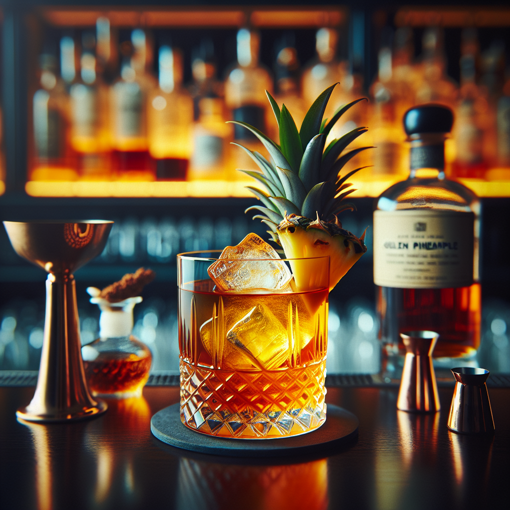 Golden Pineapple Old Fashioned