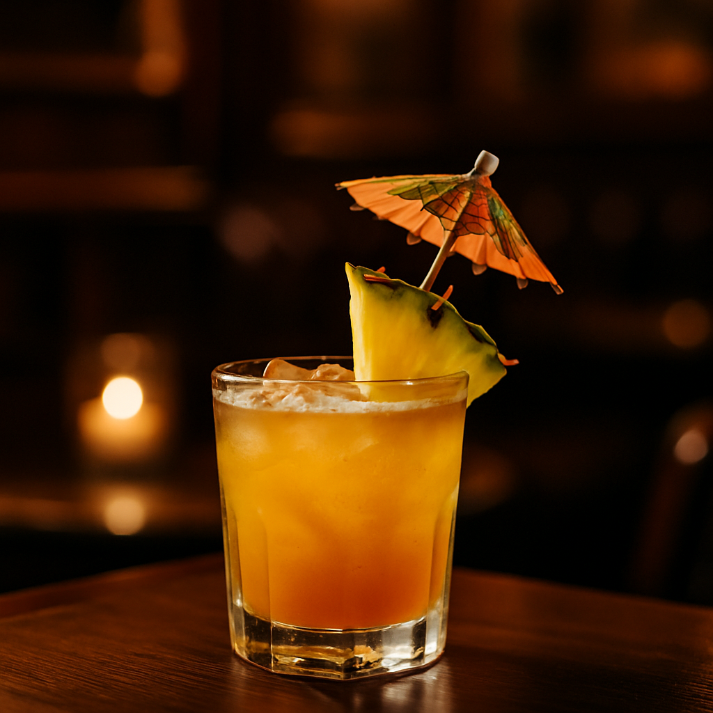 Pineapple Swing, Tropical cocktail with pineapple, rum, Aperol, lime ...