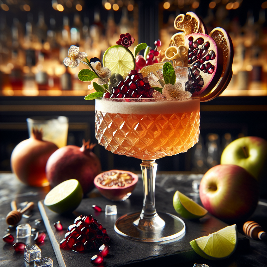 Pom-Apple Blossom Fizz