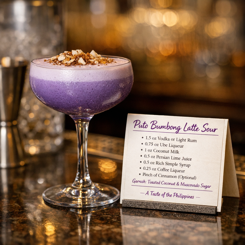 Puto Bumbong Latte Sour