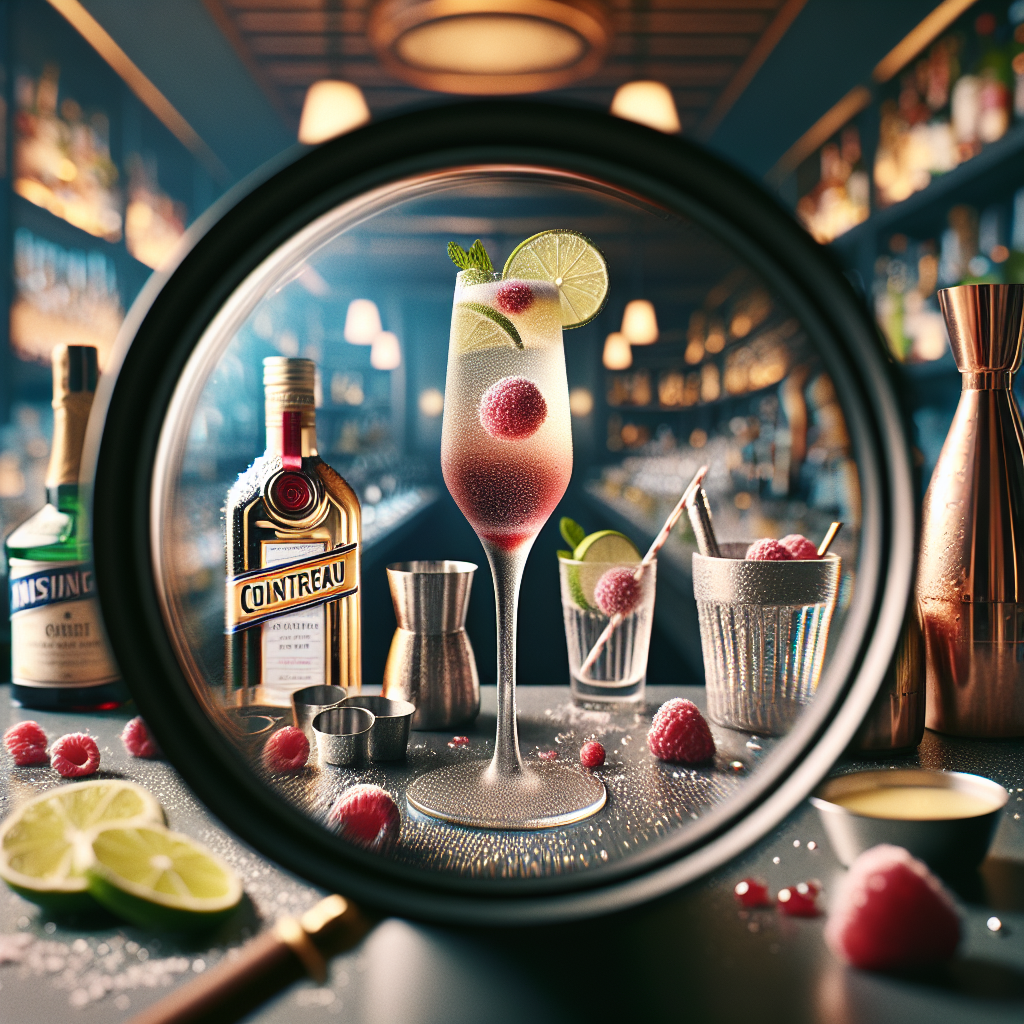 Raspberry Elegance Fizz, Sophisticated cocktail with Cointreau, lime ...