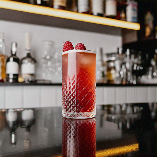Raspberry Raverie Raspberry Reverie, Raspberry tea mocktail with lime, honey, and basil