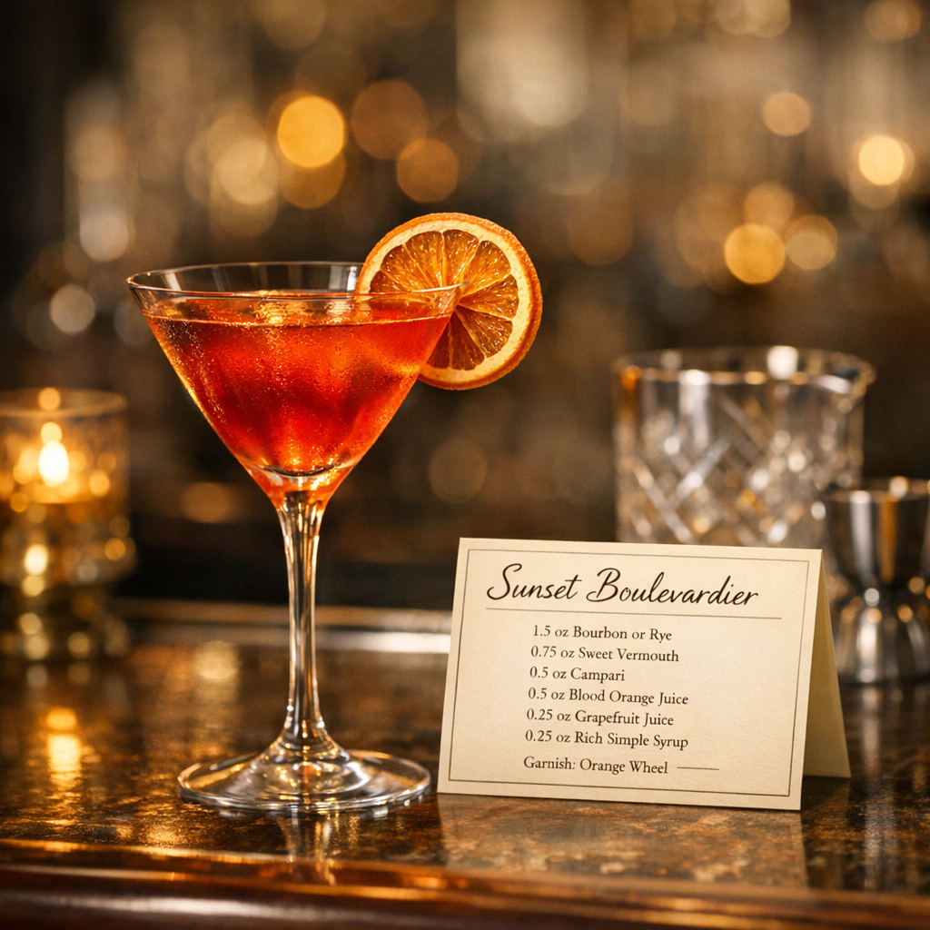 Sunset Boulevardier Martini