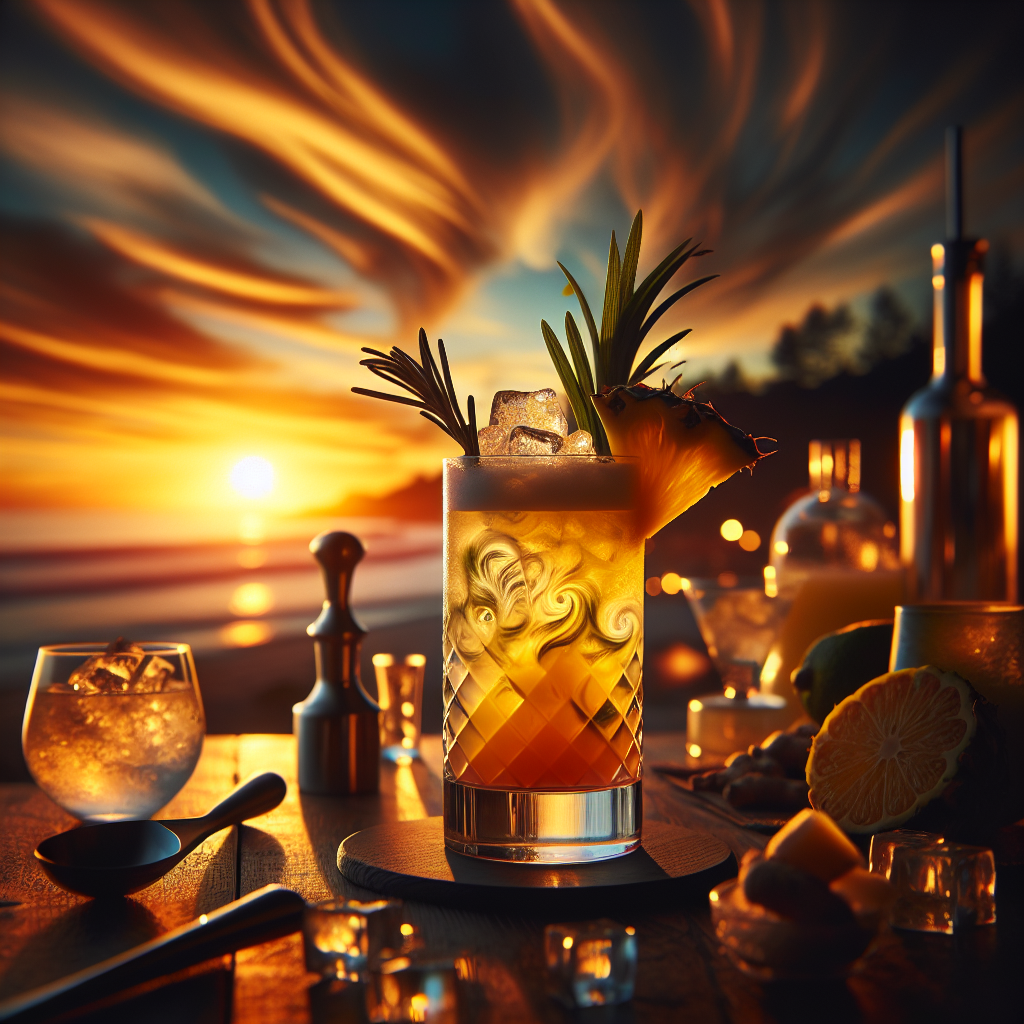 Sunset Pineapple Ginger Fizz