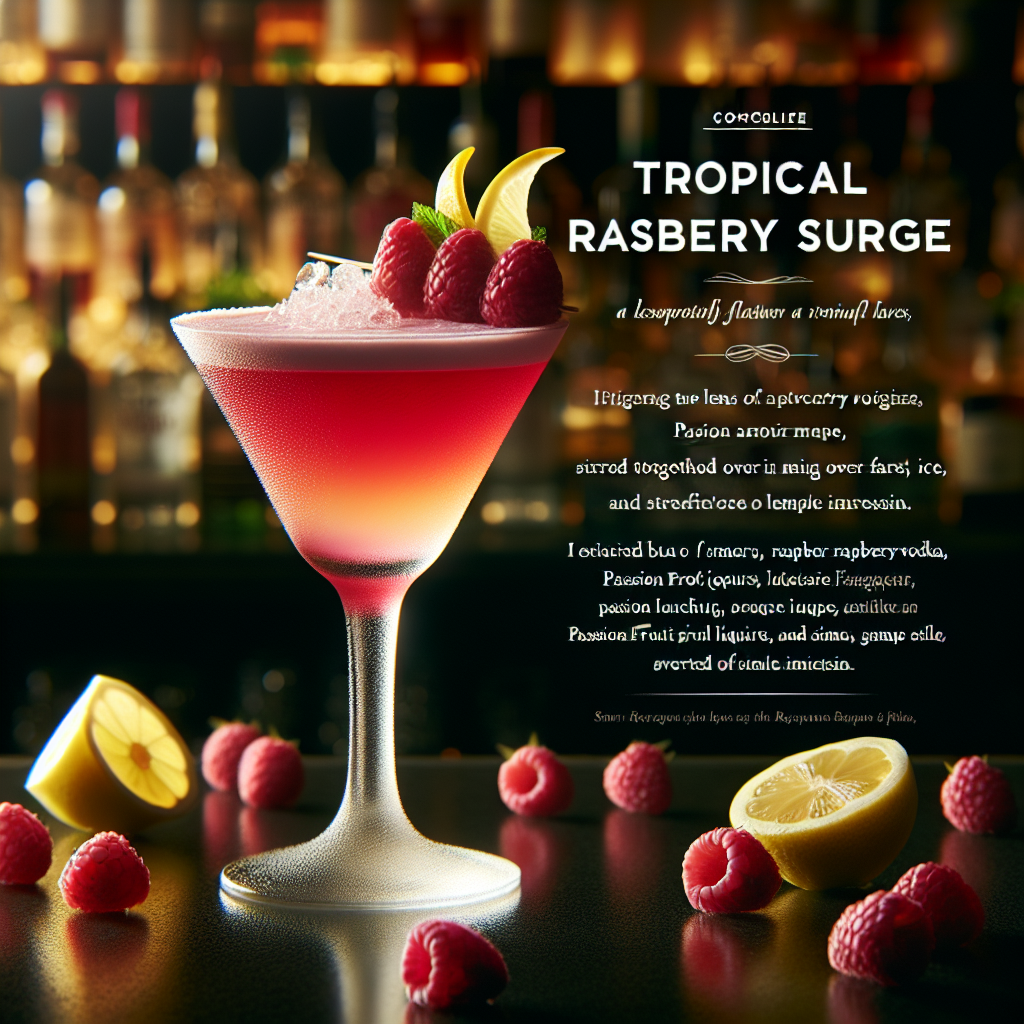 Tropical Raspberry Surge, Vibrant burst of flavors with tart, sweet ...