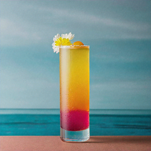 Vibrant Spring Fizz, Refreshing spring cocktail with vodka and prosecco